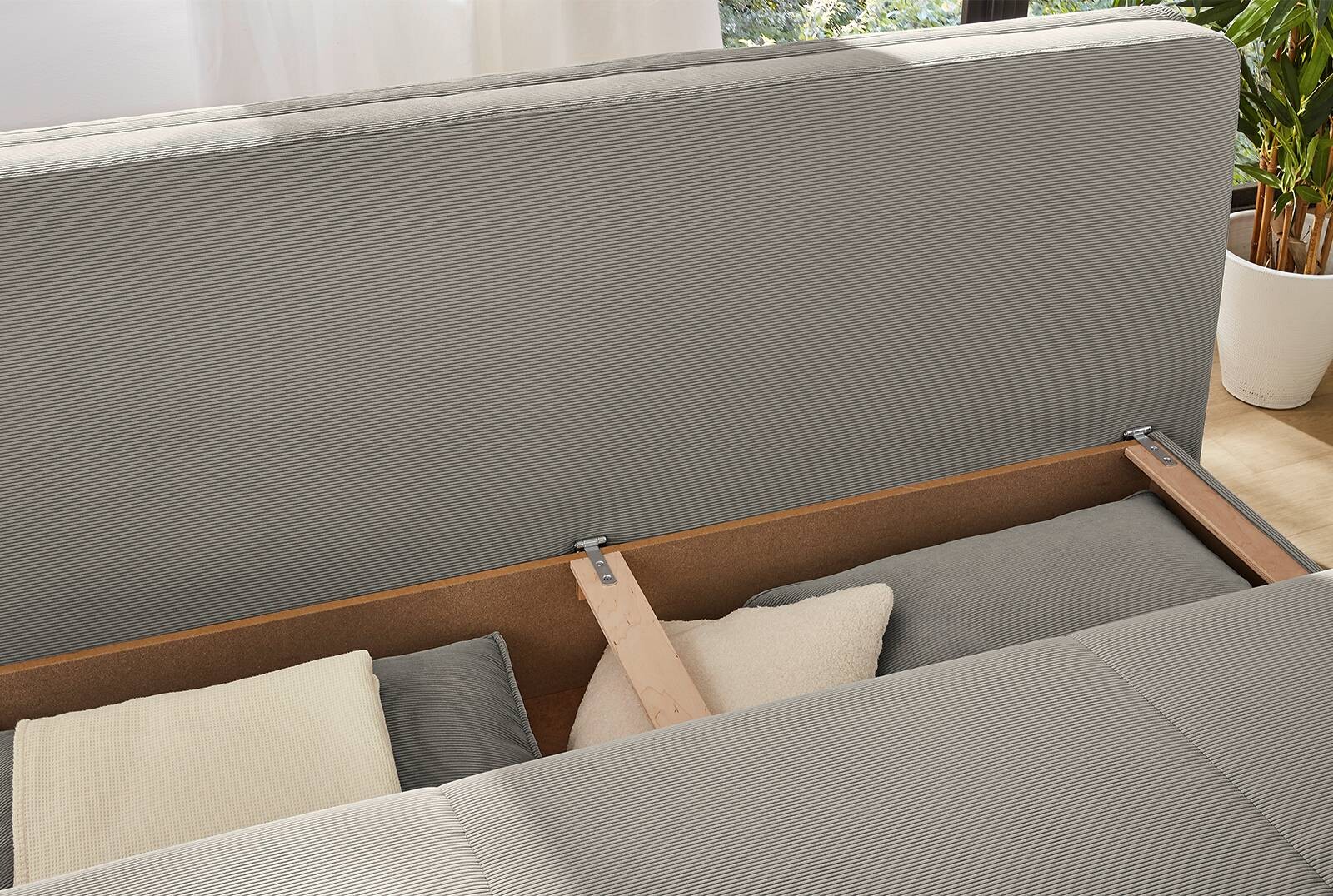 Dauerschlafsofa grau B/H/T: ca. 202x87x106 cm