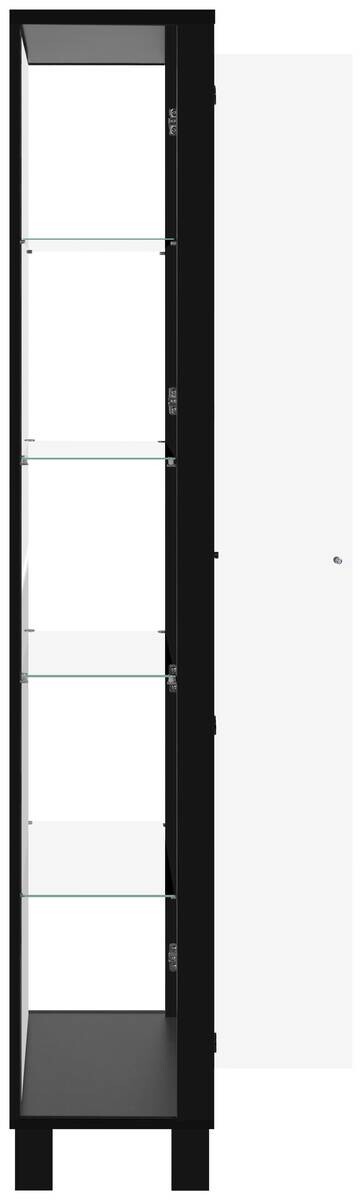 Vitrine Albi schwarz B/H/T: ca. 62x189x33 cm