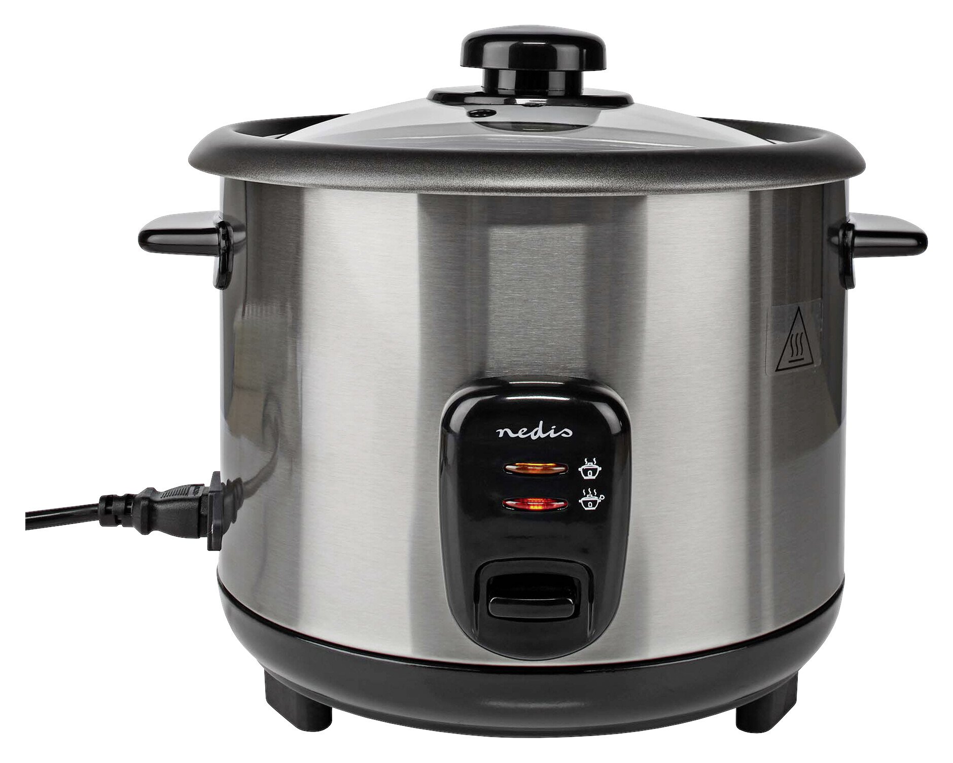 Nedis Reiskocher silber Edelstahl B/H/L: ca. 29,2x24,8x26,2 cm