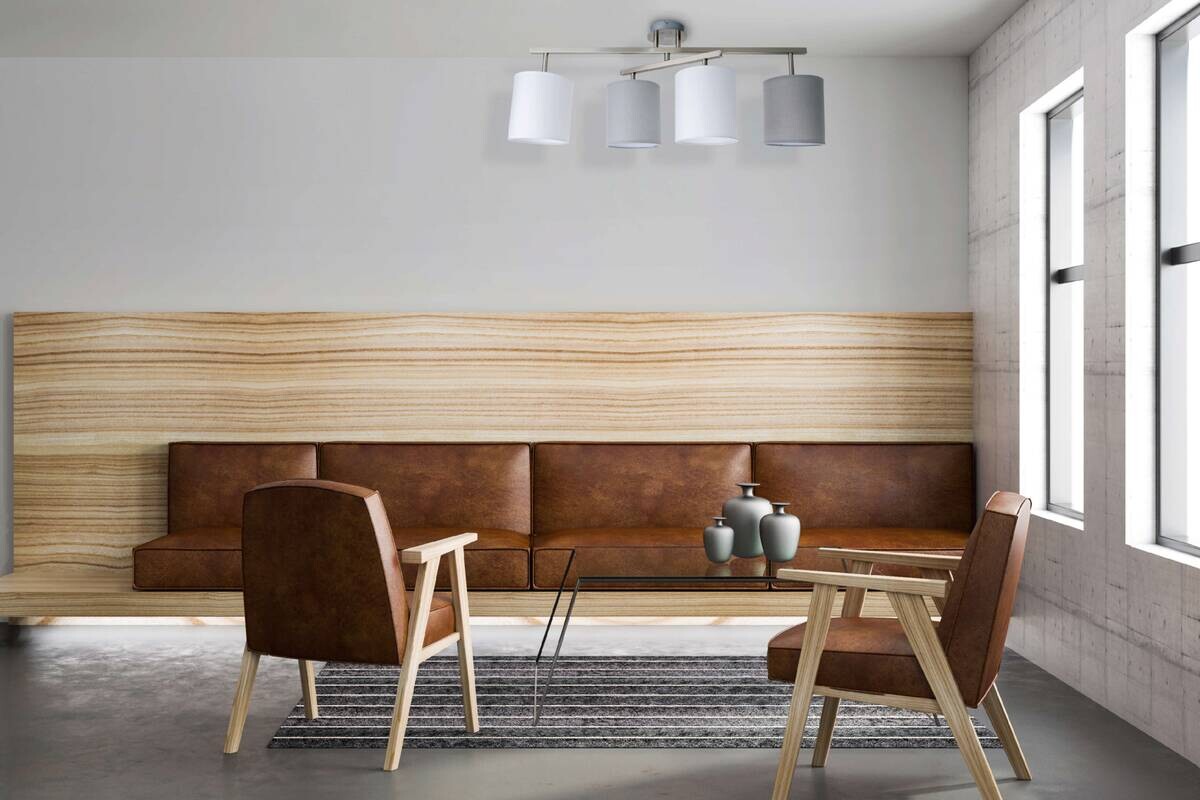 Näve Leuchten Deckenleuchte 1377022 silber Textil Metall Kunststoff B/H/T: ca. 29x33x82 cm E27 4 Brennstellen