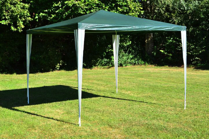 VCM Pavillon grün Stahlrohr B/H/L: ca. 300x197x300 cm