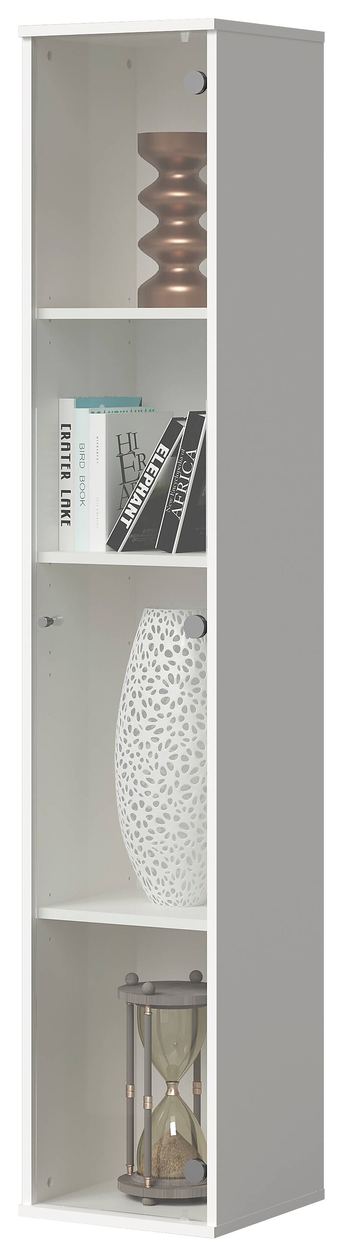 Vitrine weiß B/H/T: ca. 32x171x33 cm