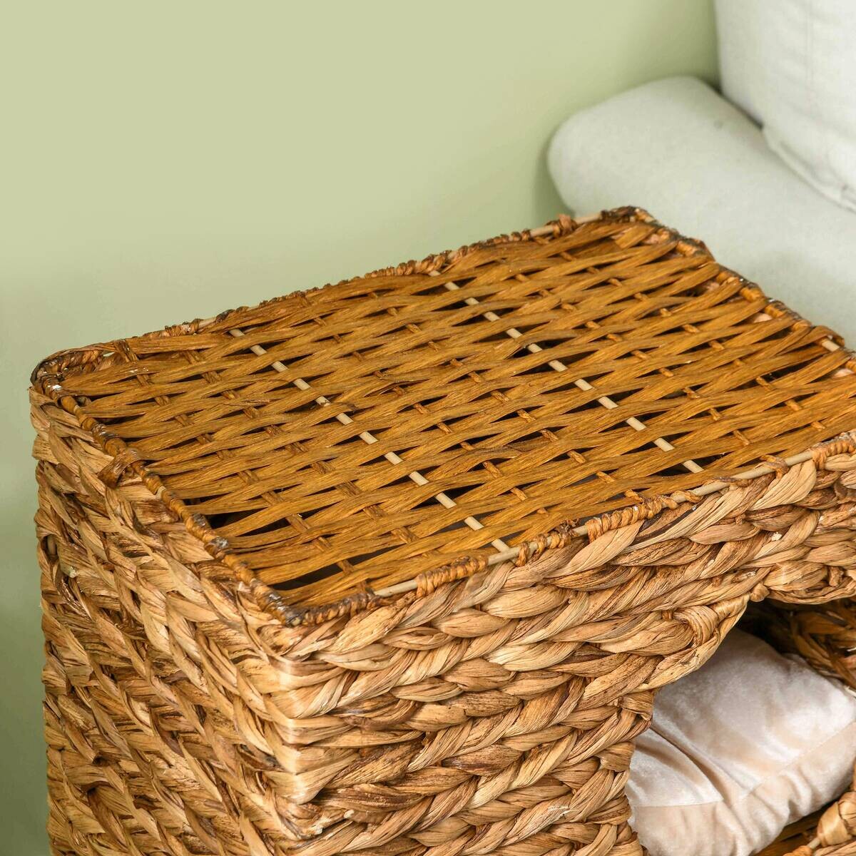 PawHut Kratztonne braun Stahl B/H/L: ca. 31x76x40 cm