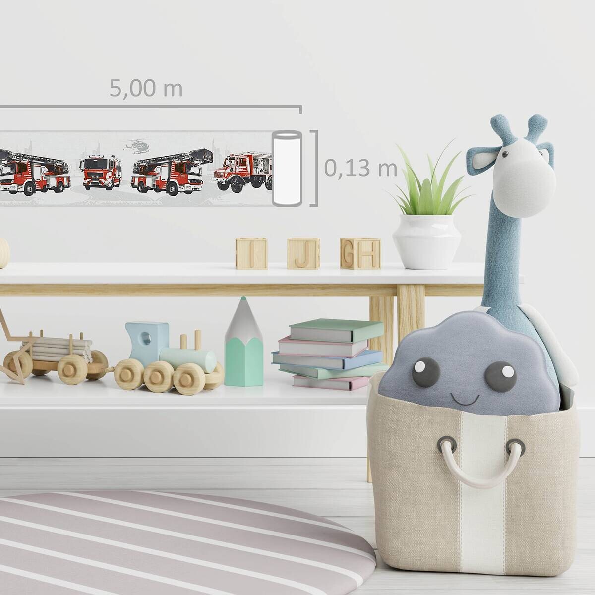 A.S.Creation Bordüre grau rot schwarz B/H/D: ca. 13x500x6 cm