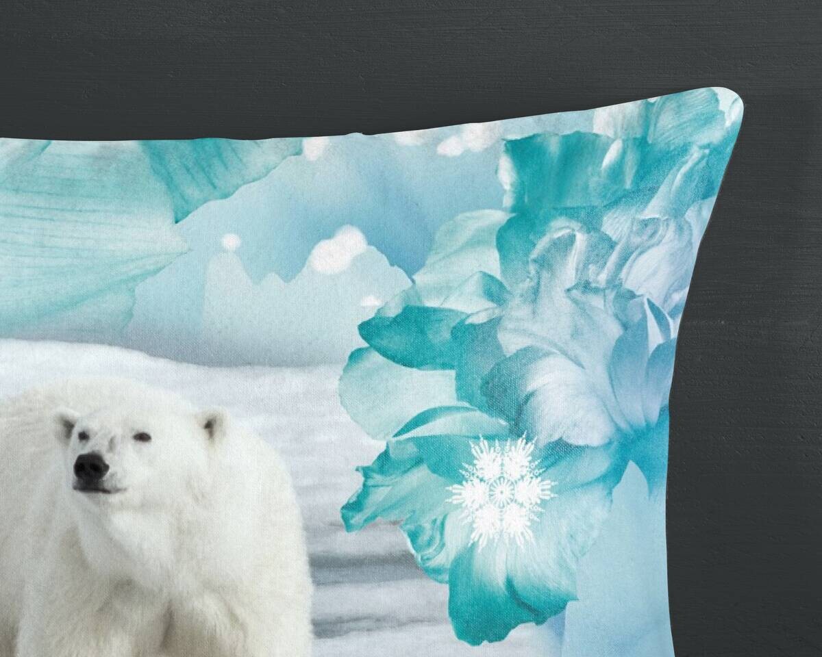 Baumwoll Bettwäsche Seppo Flanell blau Baumwolle B/L: ca. 155x220 cm