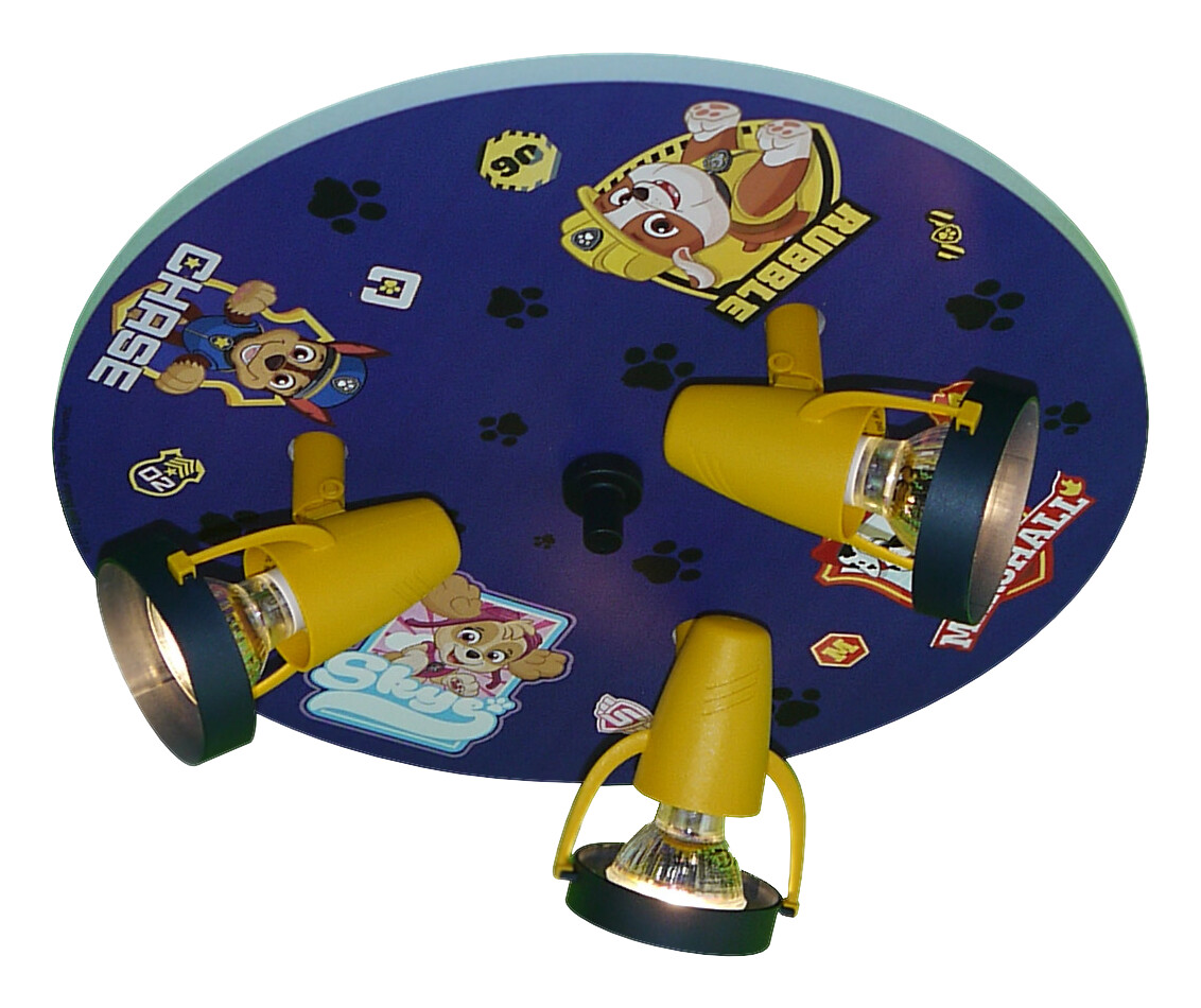 Niermann Strahler Paw Patrol dunkelblau gelb Kunststoff D: ca. 35 cm GU10 3 Brennstellen