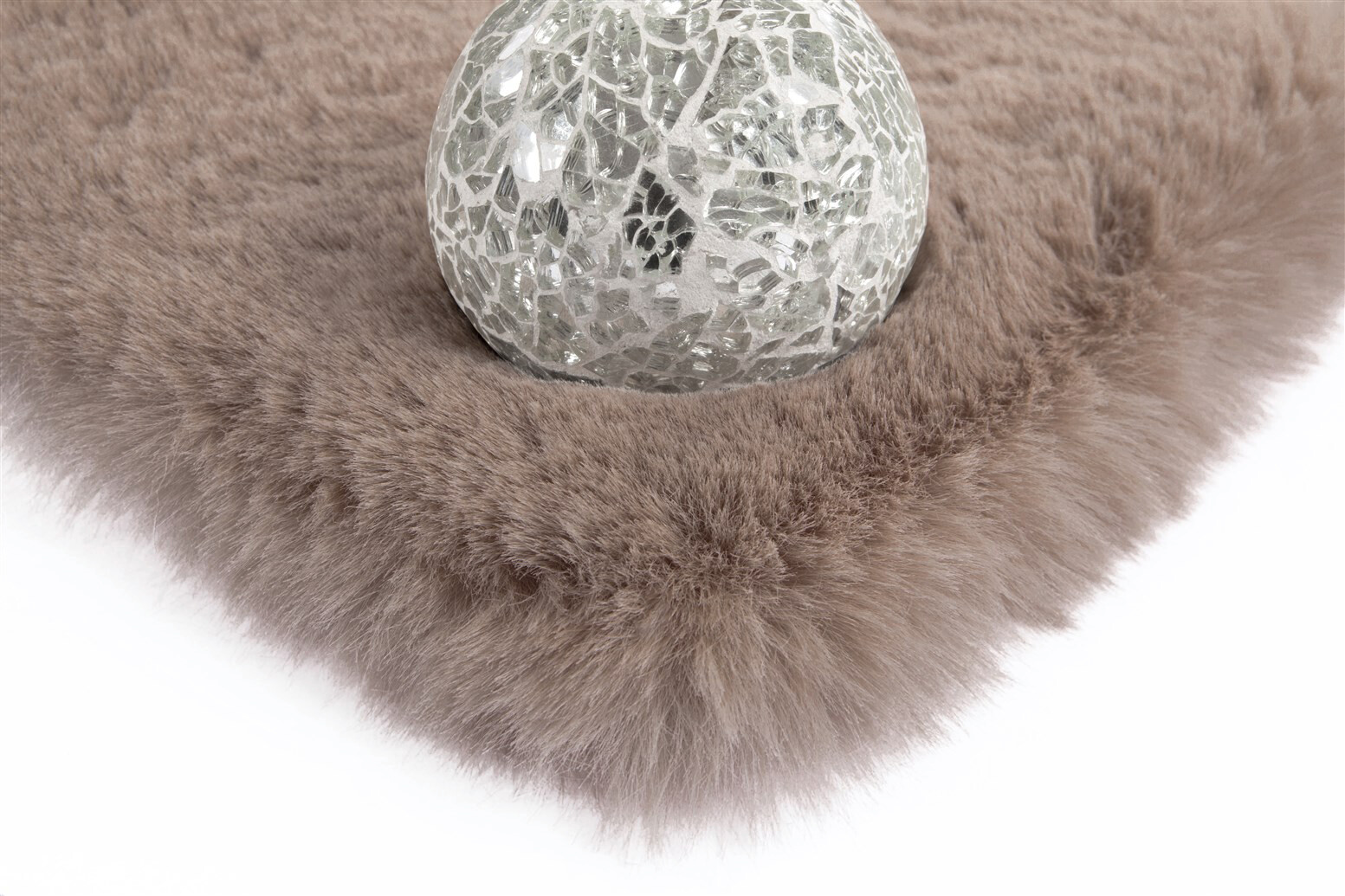 Padiro Hochflorteppich Rabbit Light 525 taupe B/H/L: ca. 120x3,6x120 cm