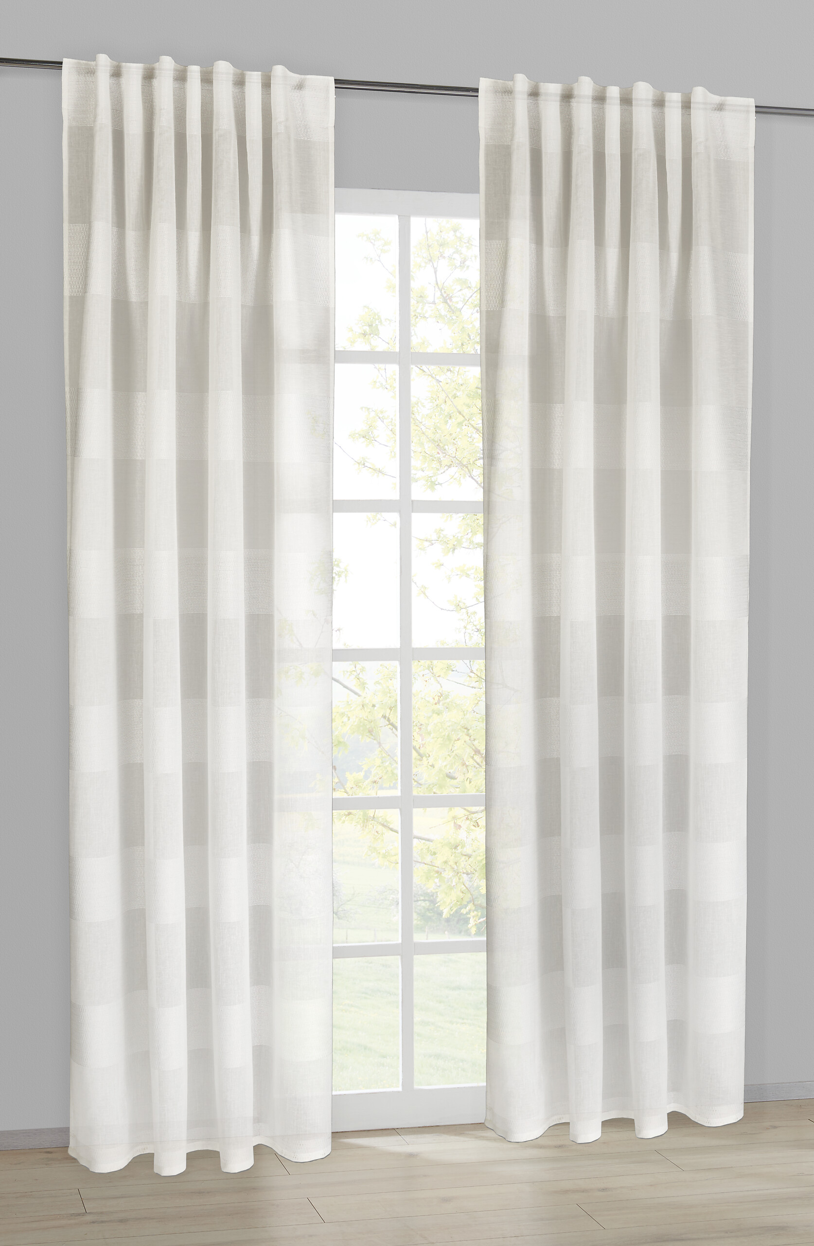 POCOline Kombivorhang Andrea weiß B/L: ca. 140x245 cm