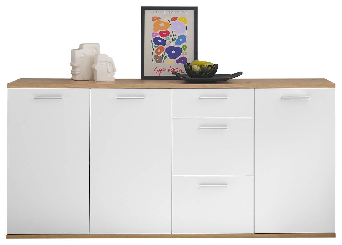 Sideboard BC 1035 weiß Eiche Artisan Nachbildung B/H/T: ca. 180x86x38 cm