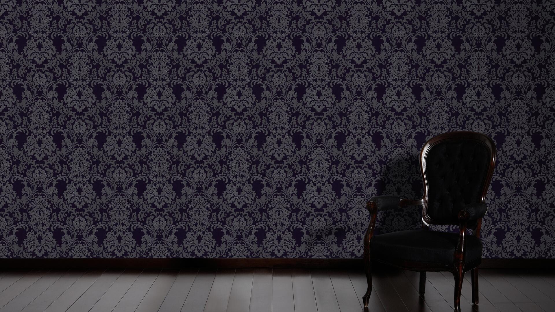 Vliestapete Ornament schwarz B/L: ca. 53x1005 cm