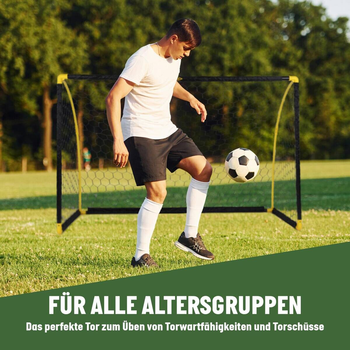 Fußballtor gelb B/H/T: ca. 180x120x91 cm