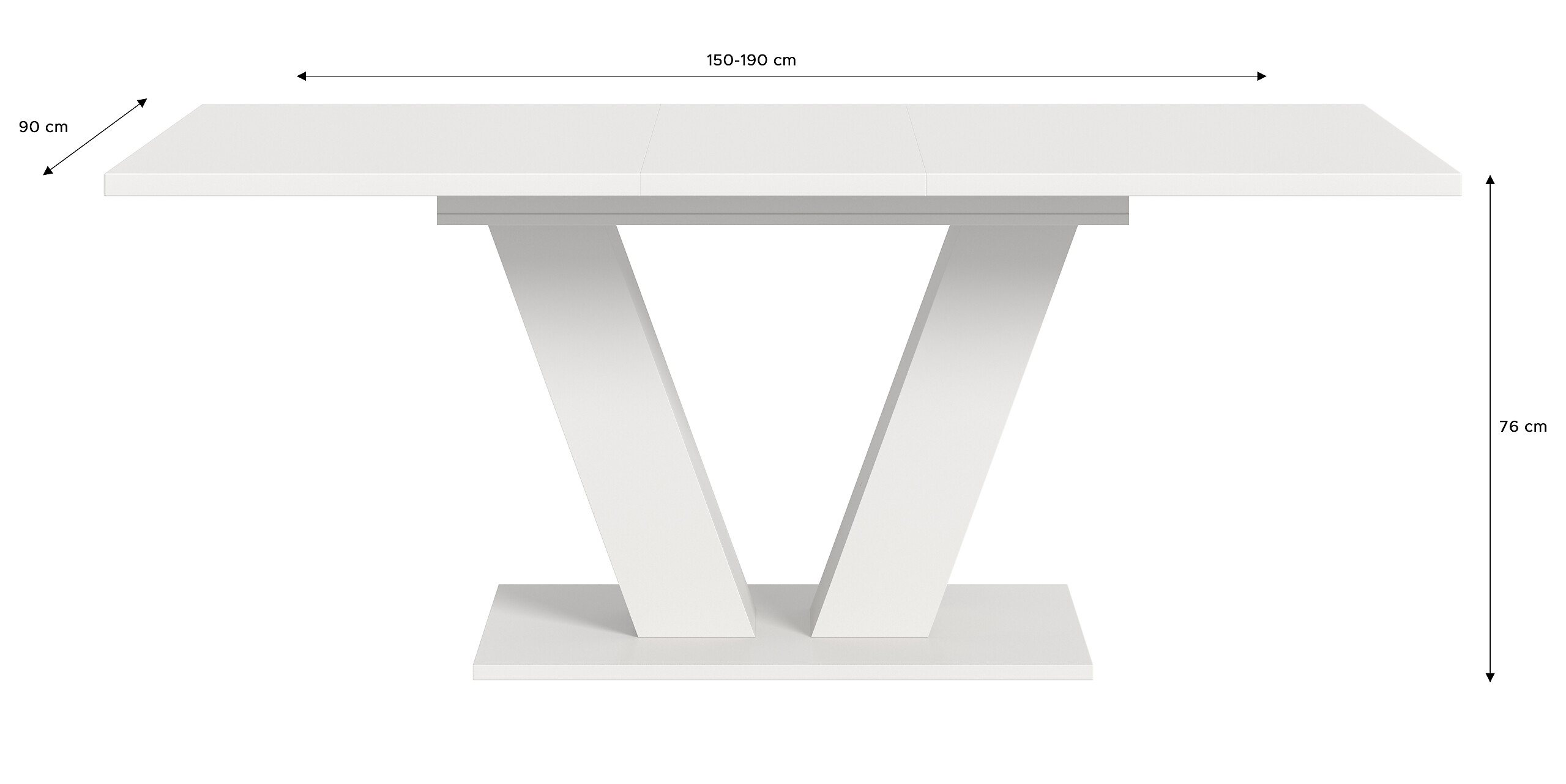 Esstisch MOTION weiß B/H/T: ca. 150x76x90 cm