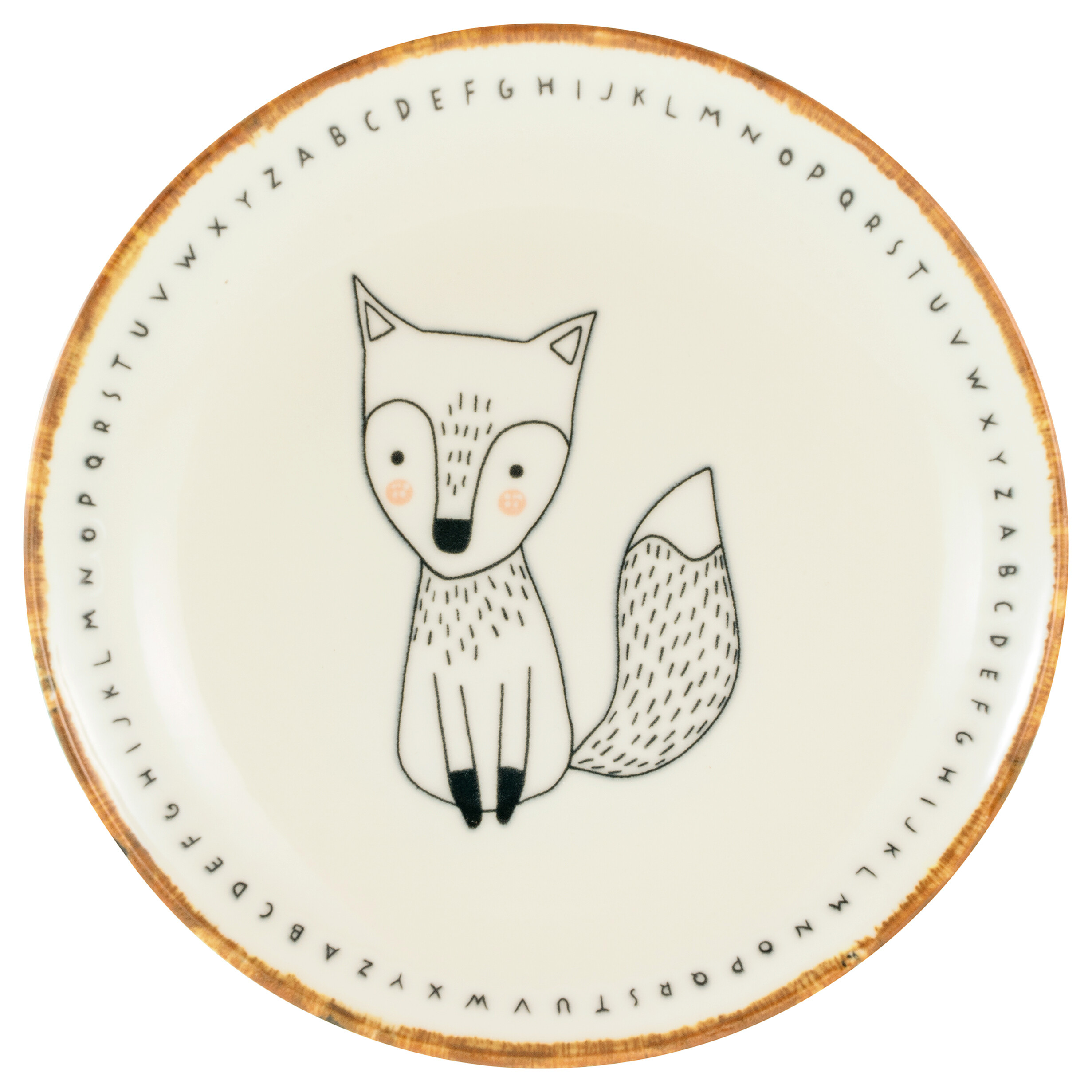 CreaTable Tellerset Freunde des Waldes braun Steinzeug D: ca. 21 cm