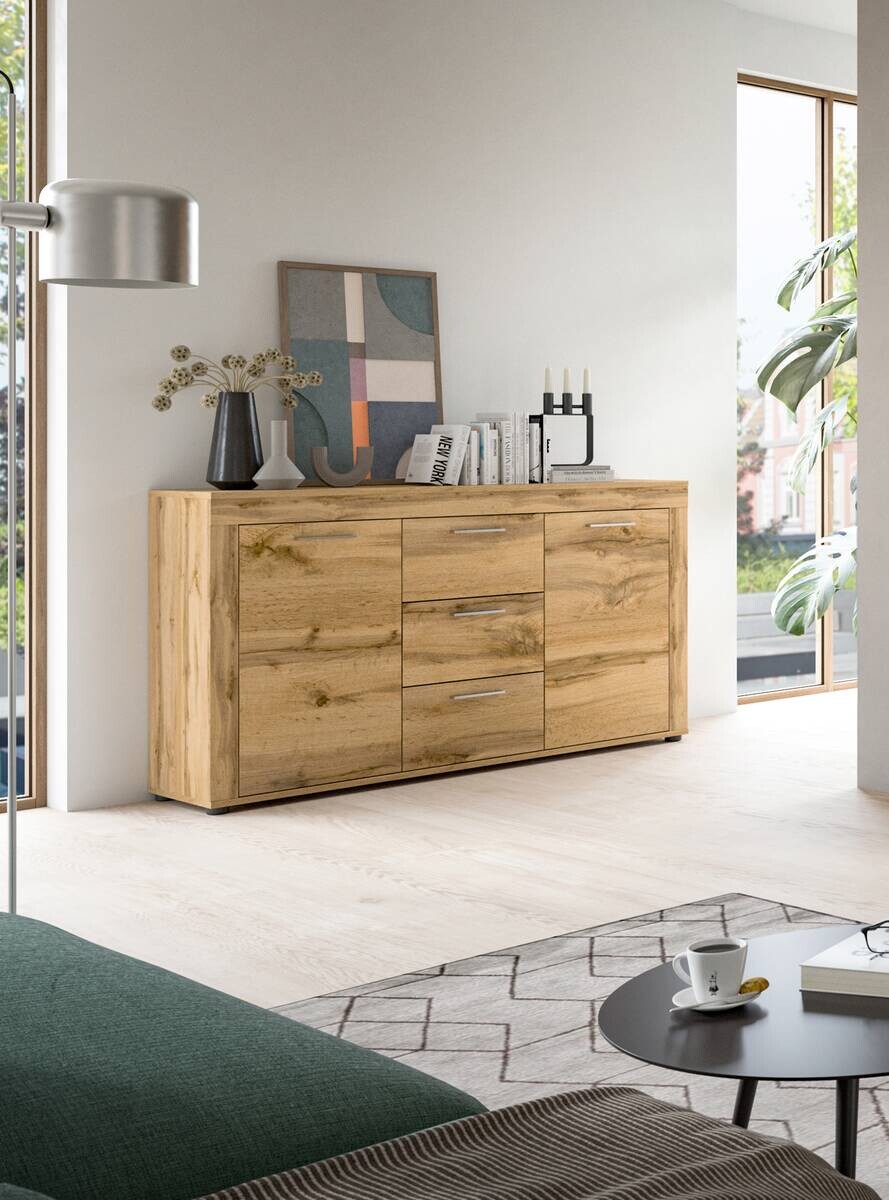 Sideboard Jam Eiche Wotan Nachbildung B/H/T: ca. 125x80x35 cm