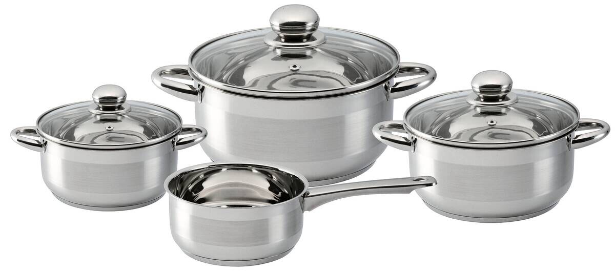 POCOline Topfset silber Edelstahl 7 tlg.