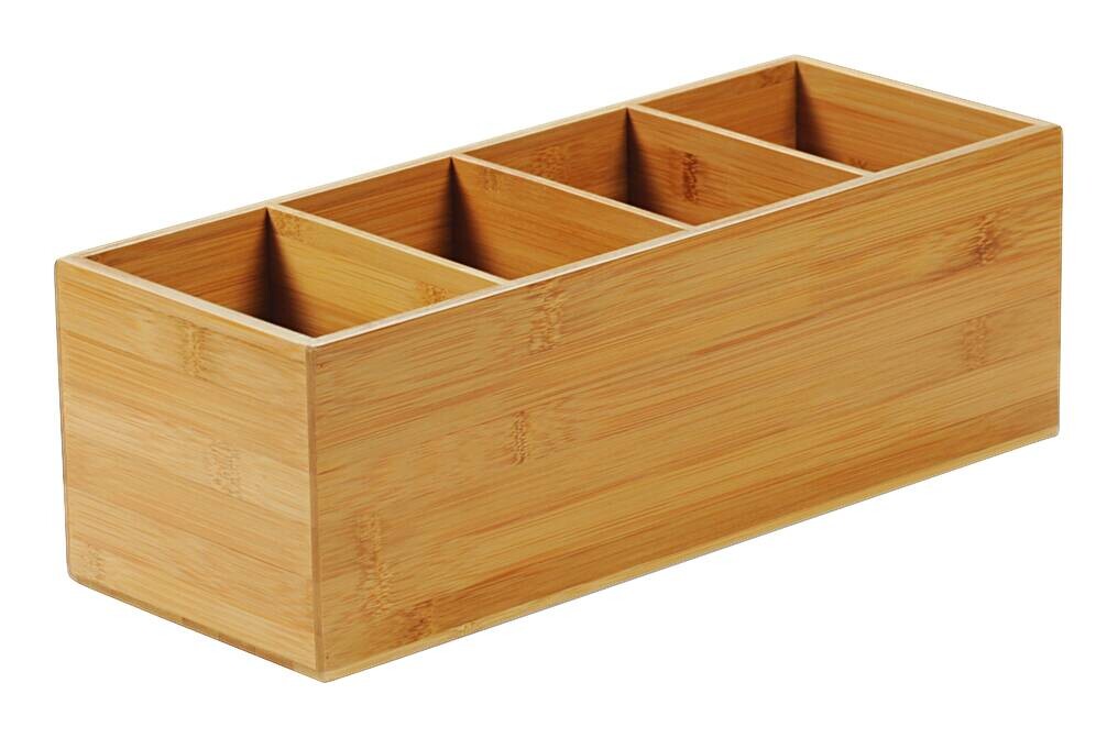 Kesper Besteckkasten braun Bambus B/H/L: ca. 14x12x35 cm