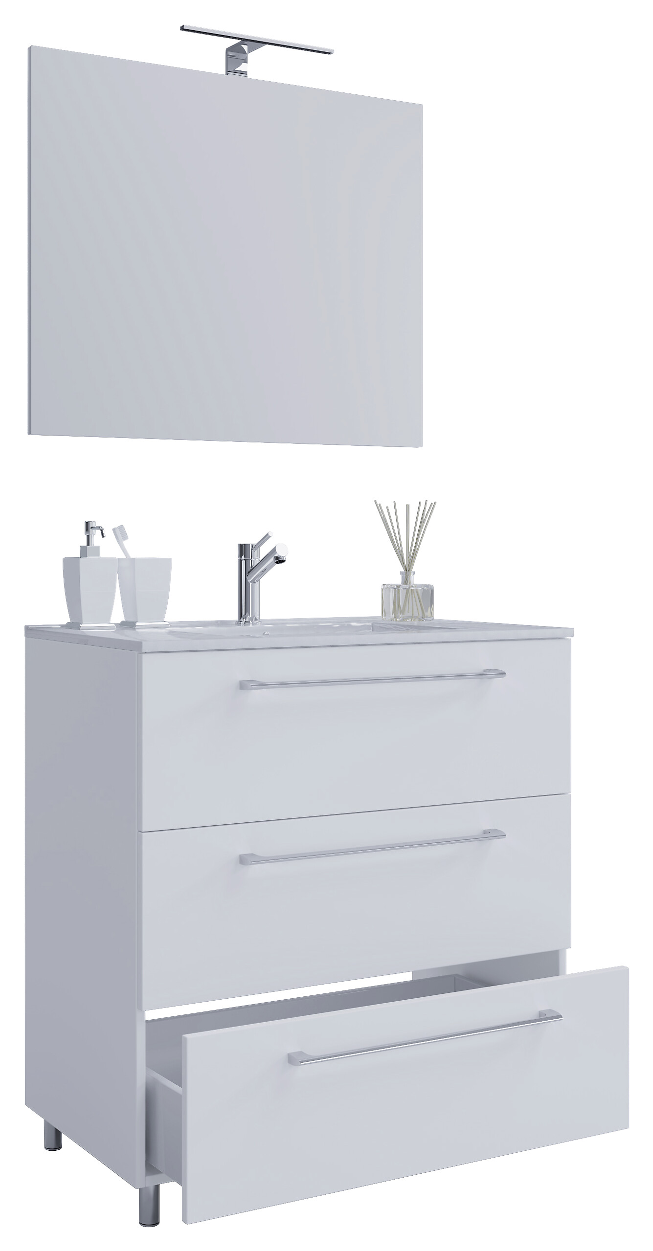 Waschplatz 3tlg-Schubo weiß Waschplatz 3tlg-Schubo weiß