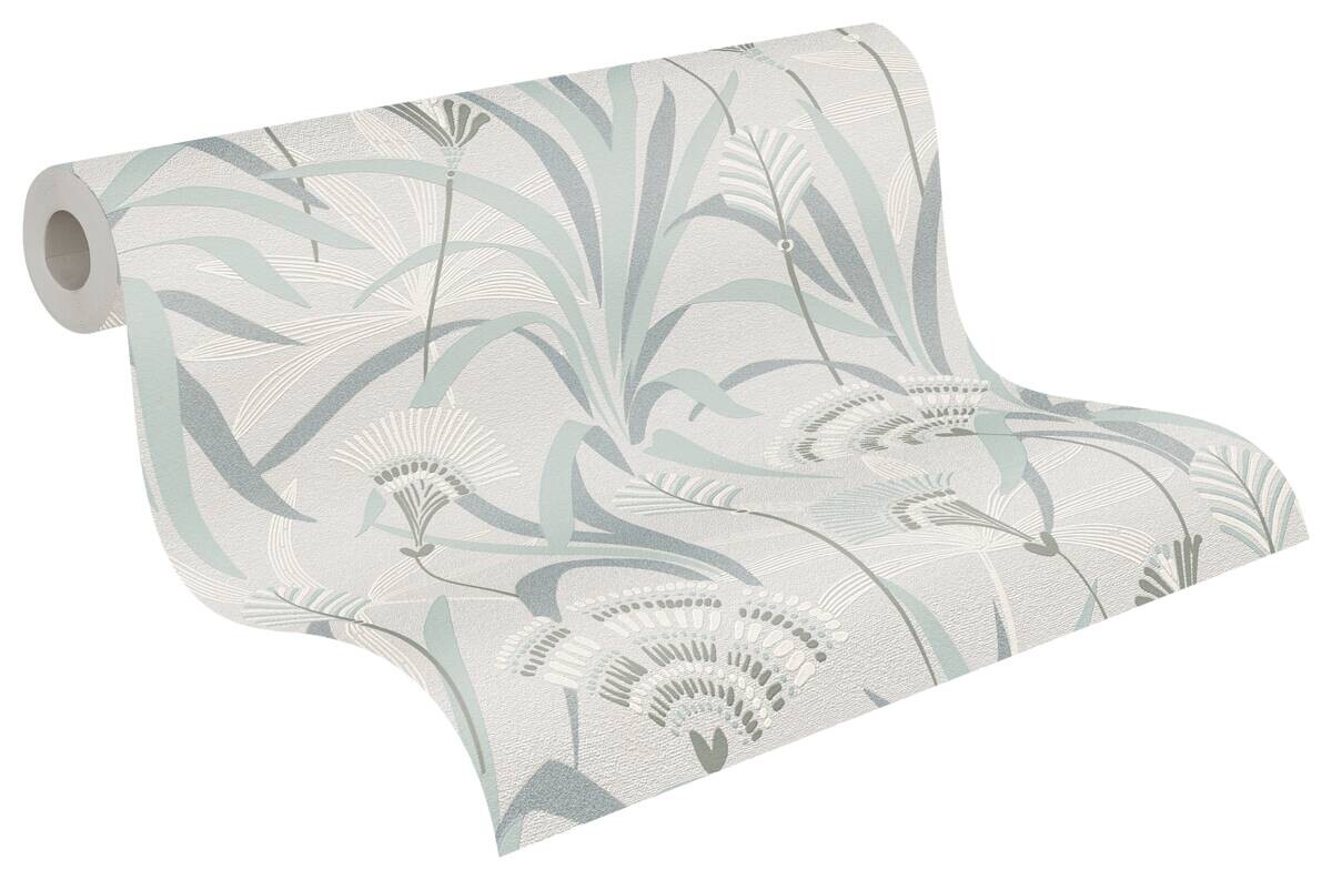 A.S.Creation Vliestapete grau grün blau B/H/D: ca. 53x1005x9,2 cm