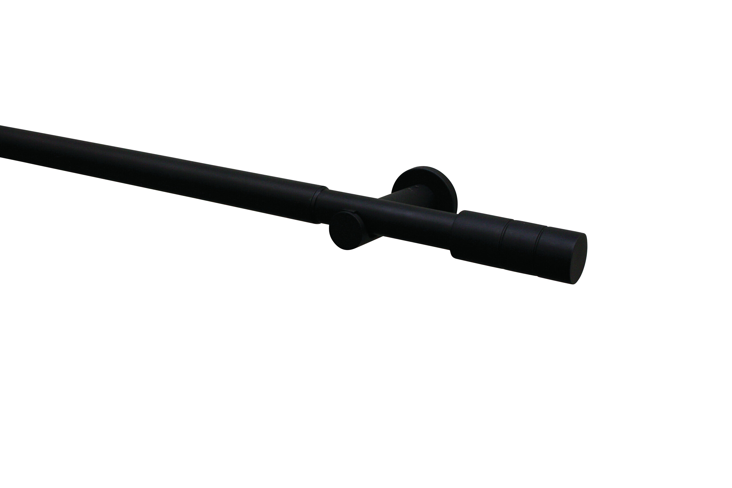 Boviva Stilgarnituren Zylinder mattschwarz Metall L: ca. 360 cm ausziehbar von ca. 190 bis 360 cm 1.0 Läufe