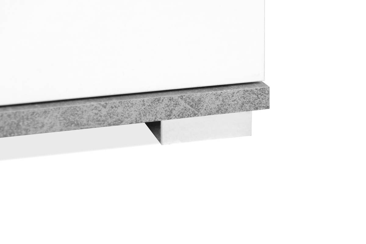 Sideboard Volos Beton Optik weiß B/H/T: ca. 160x90x38 cm