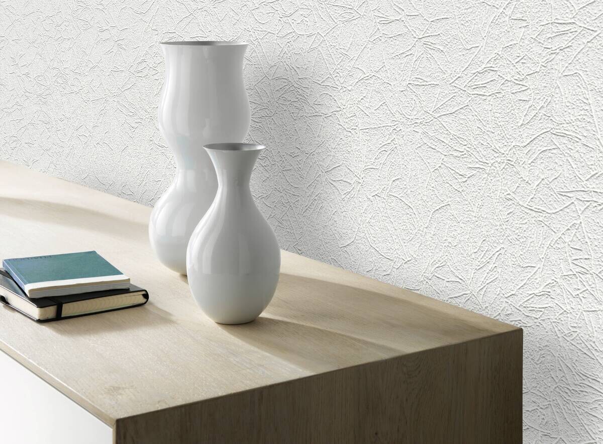 Vliestapete Struktur weiß B/L: ca. 53x2000 cm