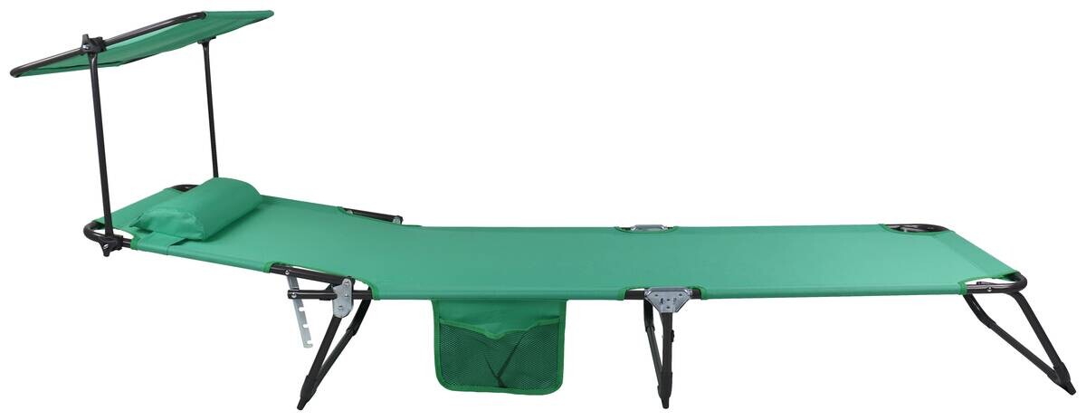 VCM Sonnenliege Bindox grün Stahl B/H/L: ca. 55x24x185 cm