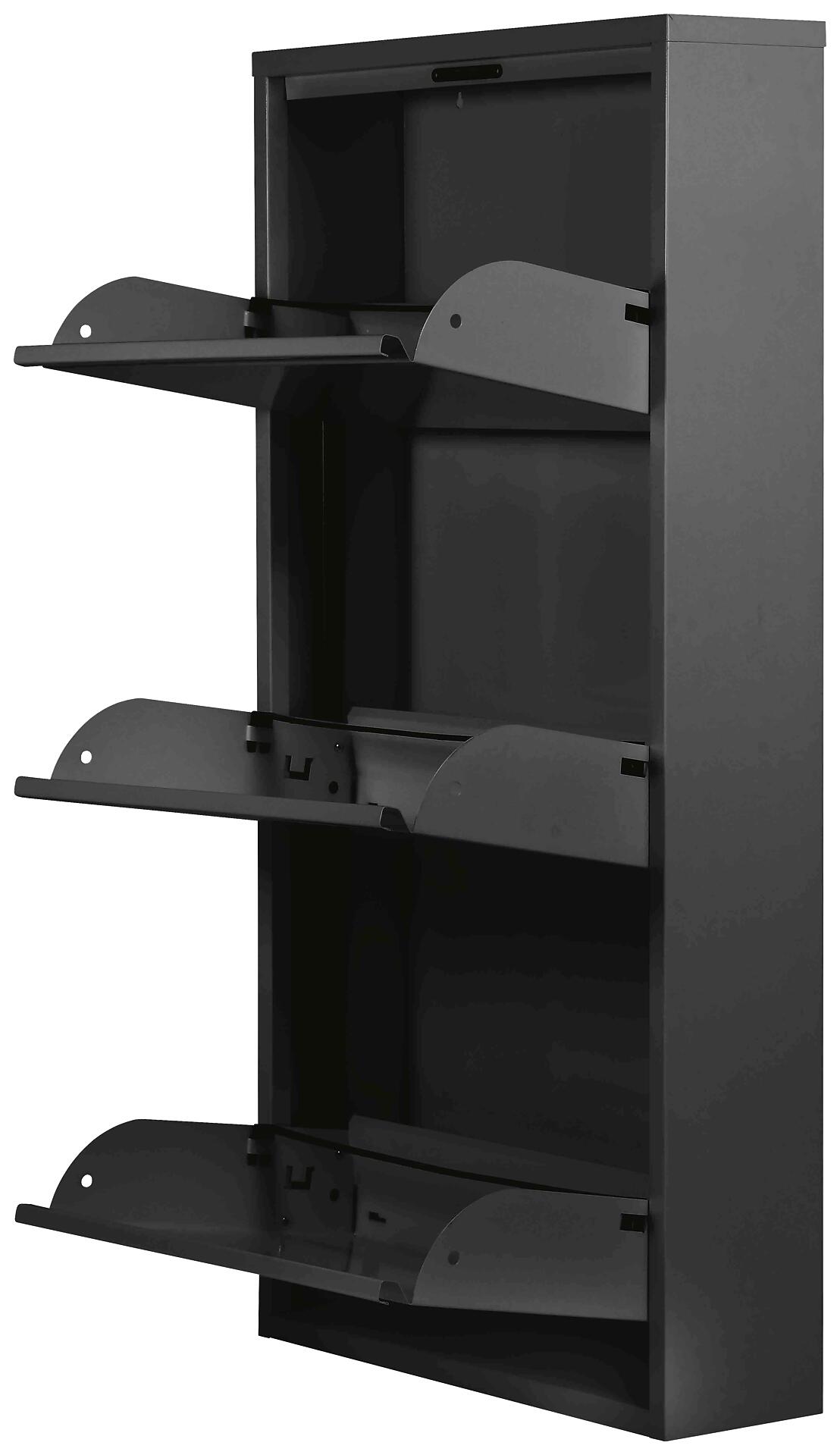 Schuhkipper Blacky schwarz matt B/H/T: ca. 50x105x13 cm