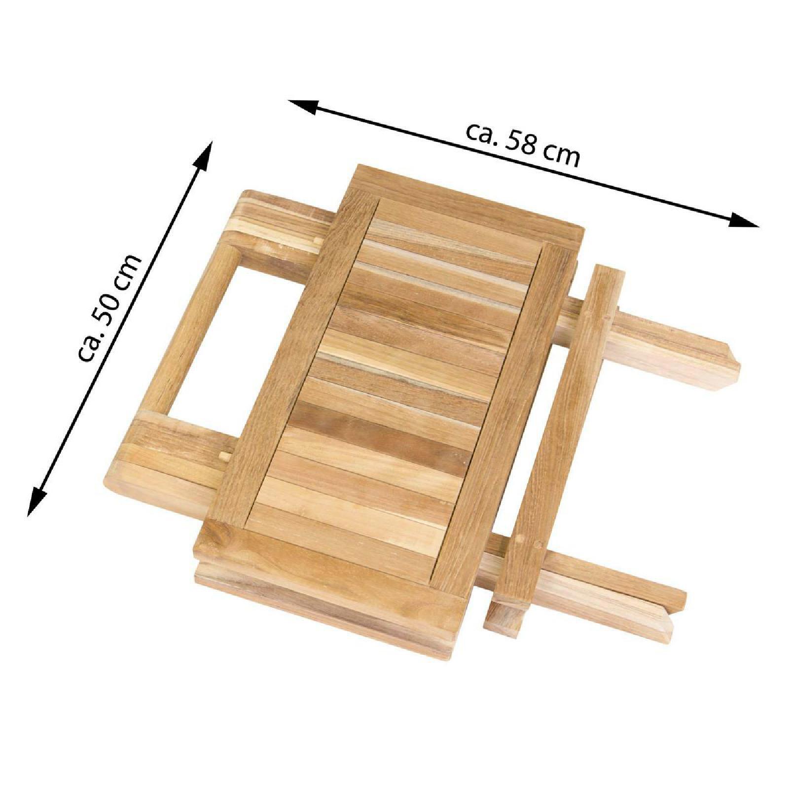 VCM Gartentisch braun Holz B/H/L: ca. 50x50x50 cm