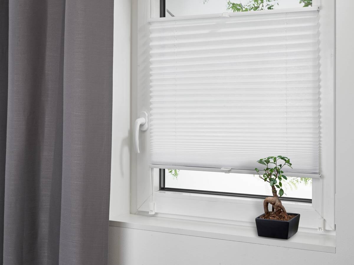 Spannplissee Non Woven weiß B/L: ca. 80x130 cm