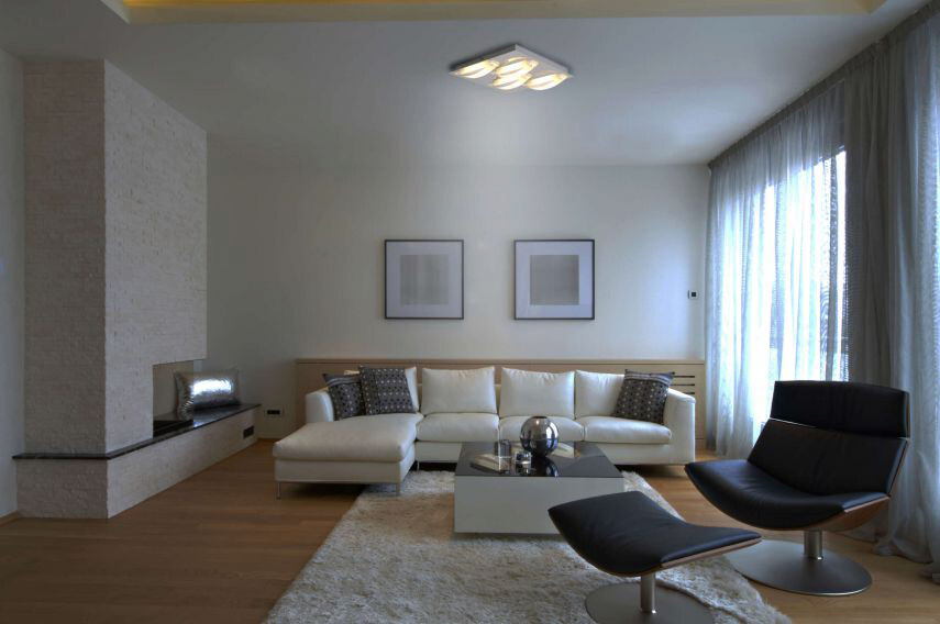 Näve Leuchten LED Deckenleuchte NV1236842 Chrom Metall Kunststoff B/H/T: ca. 30x3x30 cm null 4 Brennstellen