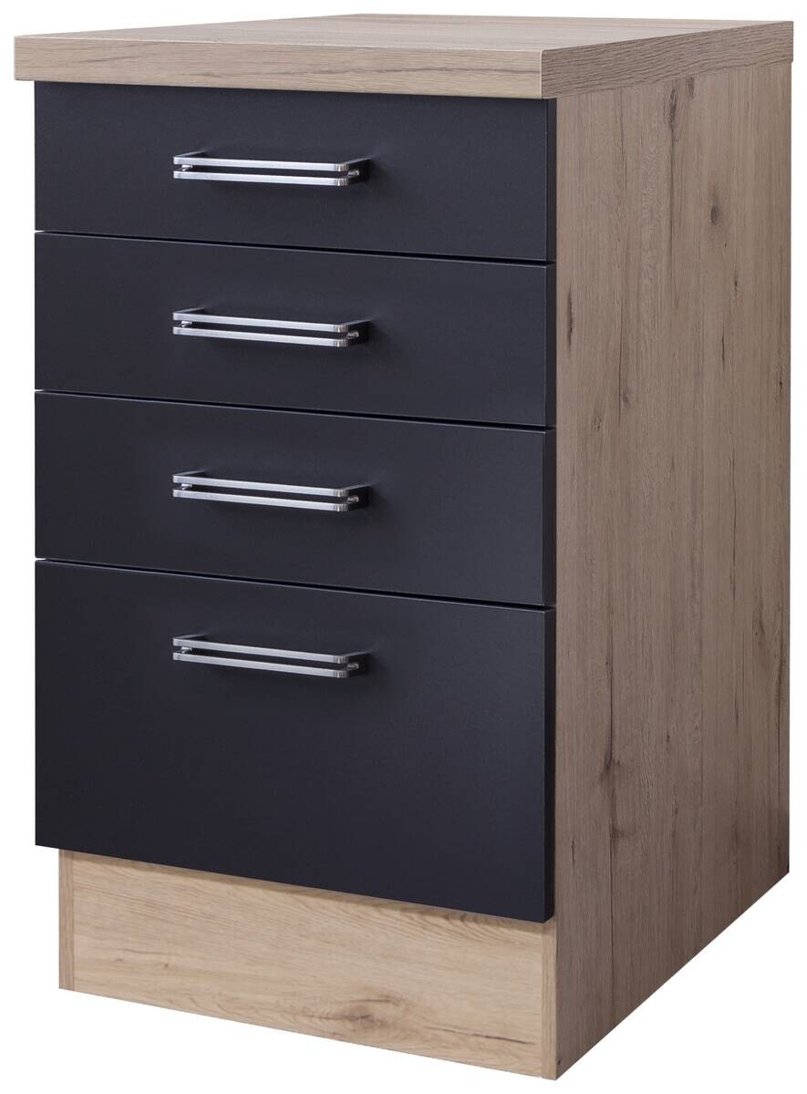 Schubkastenschrank Elva anthrazit B/H/T: ca. 50x86x60 cm