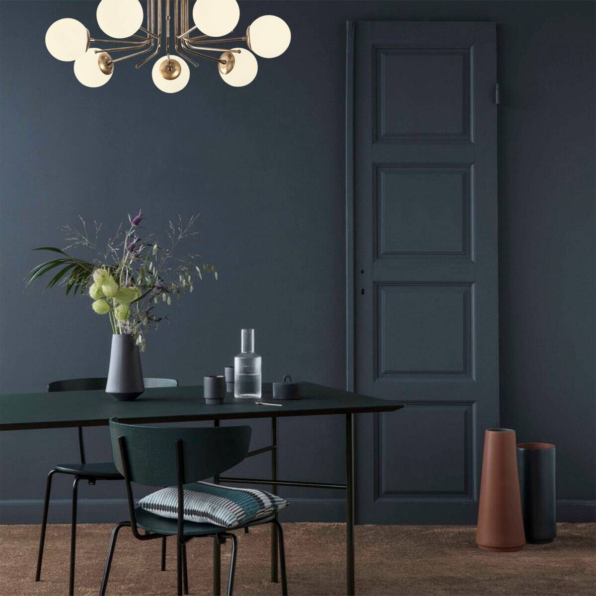 Opviq Deckenleuchte Daisy weiß gold Eisen B/H/T/L/D: ca. 90x35x90x90x90 cm E27 7 Brennstellen