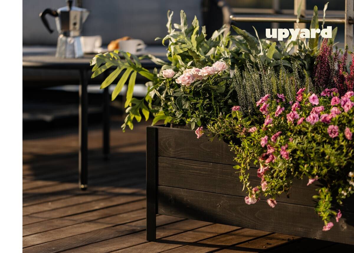 UPYARD Hochbeet MODERN schwarz Holz B/H/L: ca. 36x32x78 cm