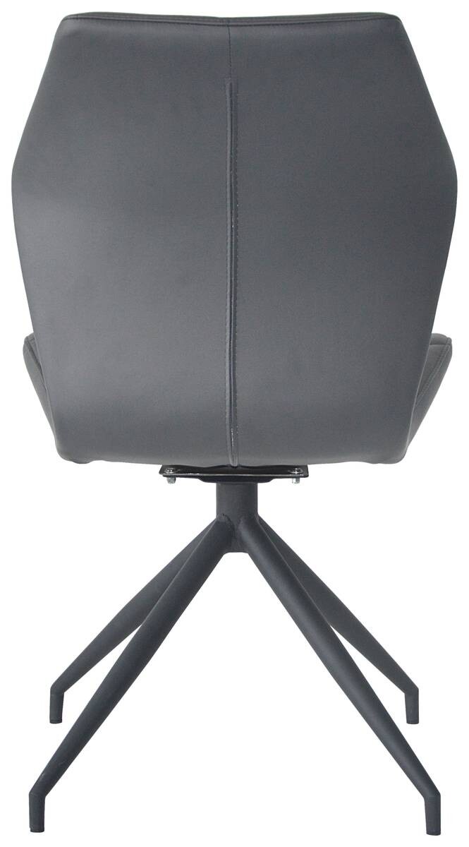 Stuhl IMKE 2er-Set grau schwarz Kunstleder Metall B/H/T: ca. 52x90,5x62 cm