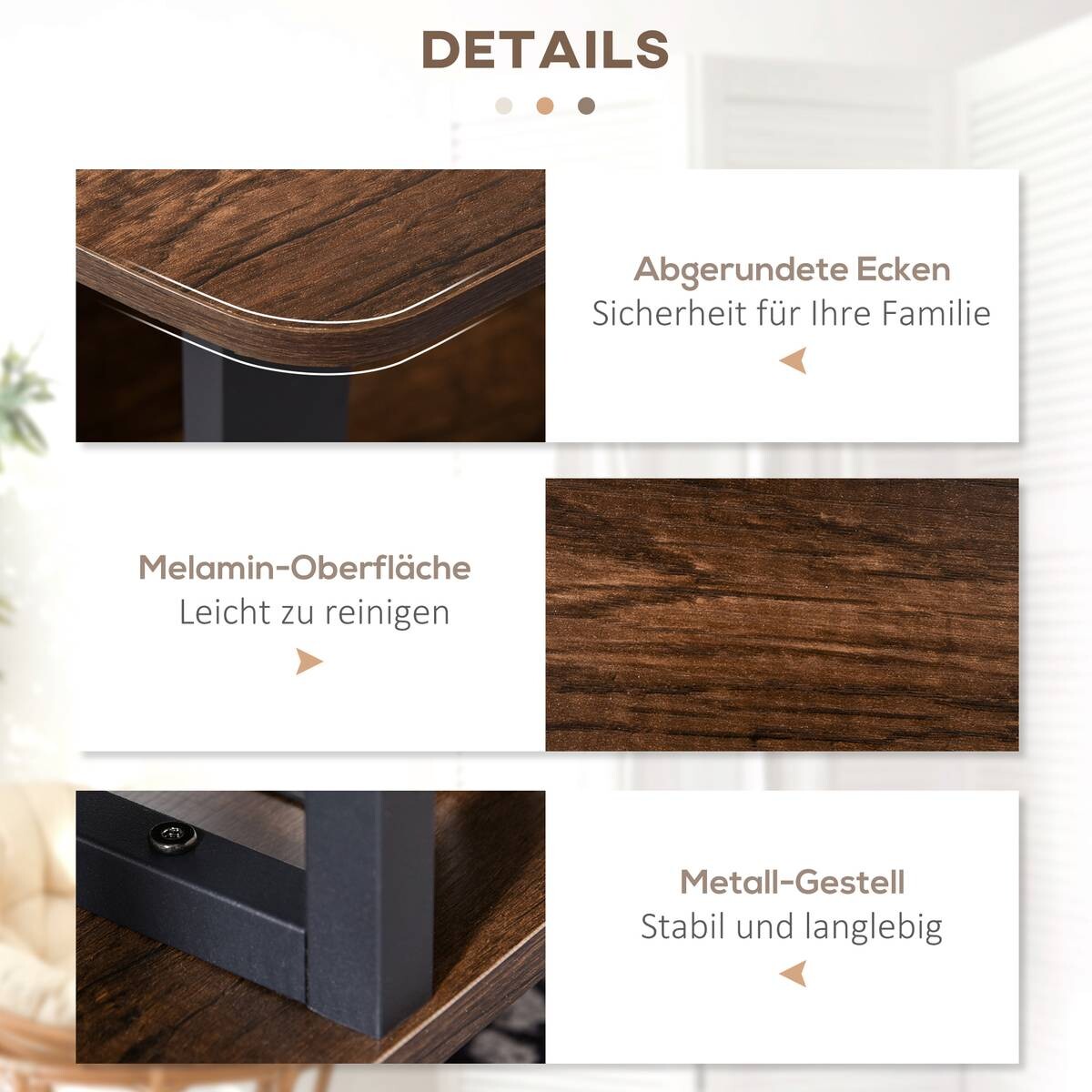 HOMCOM Couchtisch 833-952