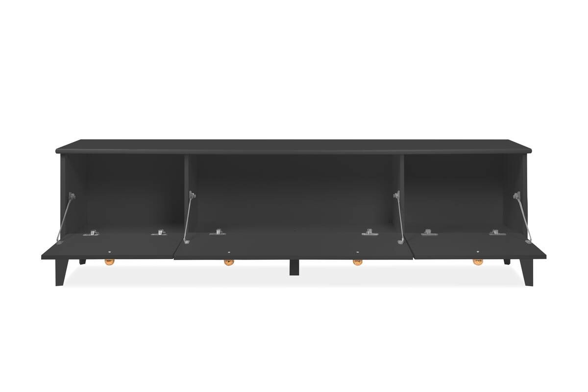 TV-Lowboard Izmir anthrazit Kupfer B/H/T: ca. 180x52x36 cm