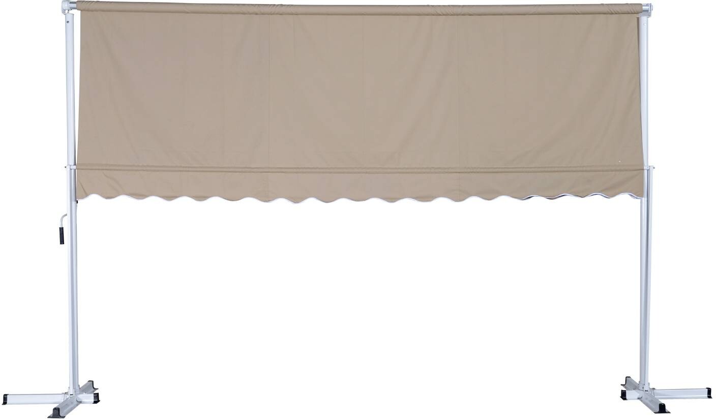 Outsunny Standmarkise creme Polyester-Mischgewebe B/H/L: ca. 294x250x295 cm