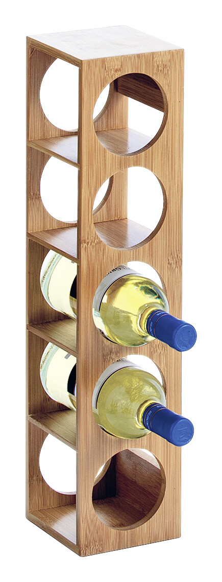 Zeller Weinregal für 5 Flaschen natur Bambus B/H/L: ca. 12,5x53x13,5 cm
