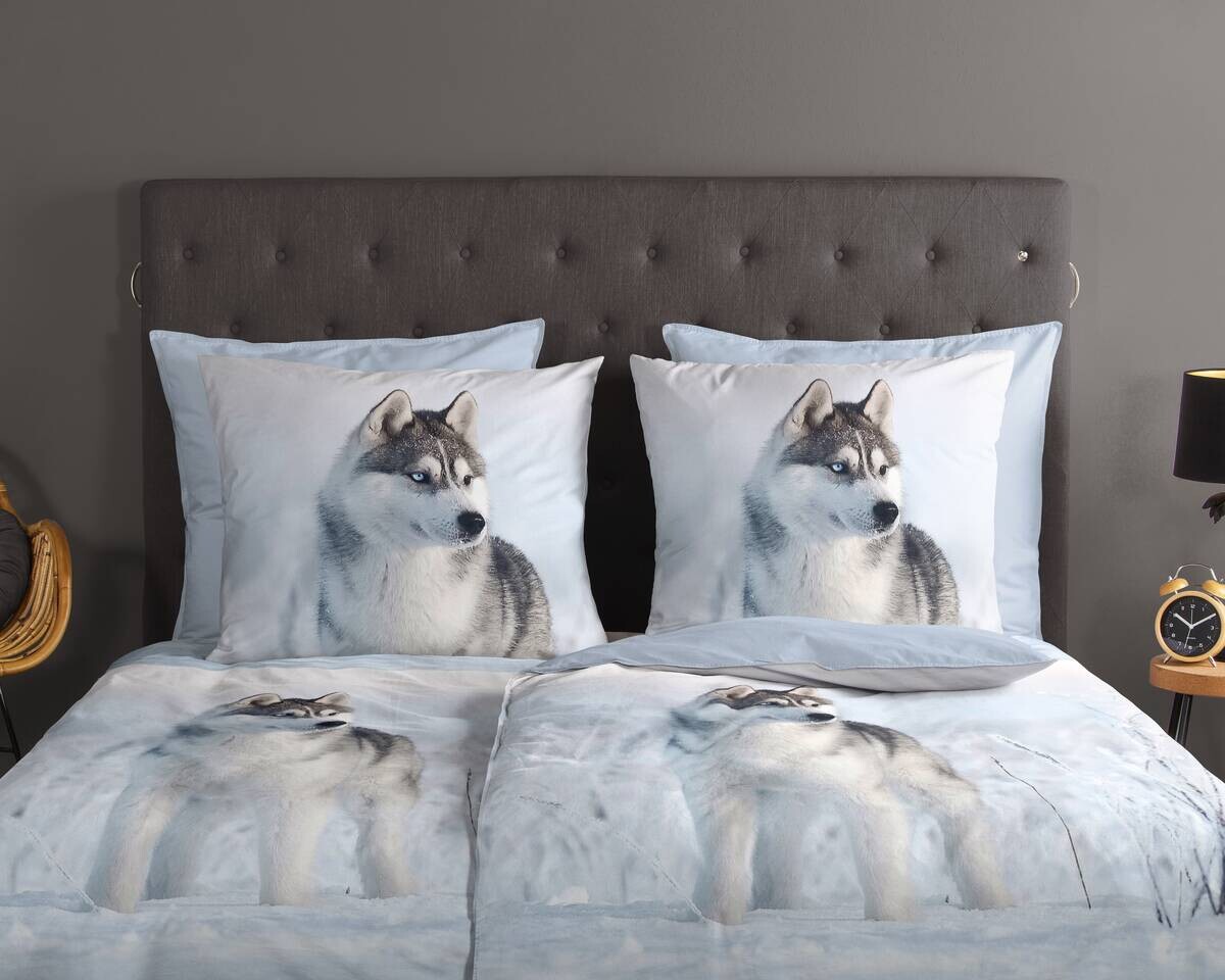 Baumwoll Bettwäsche Saschar blau Baumwolle B/L: ca. 135x200 cm