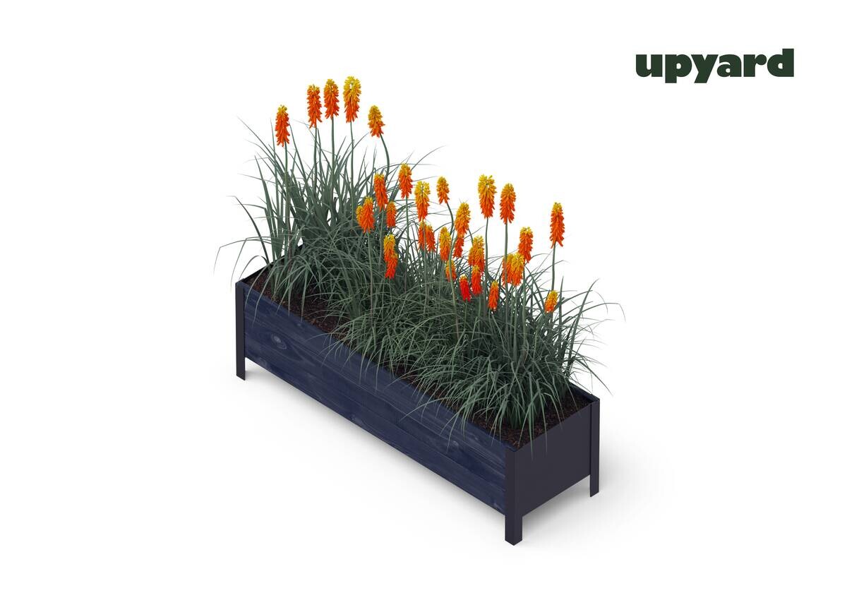 UPYARD Hochbeet MODERN schwarz Holz B/H/L: ca. 36x32x118 cm