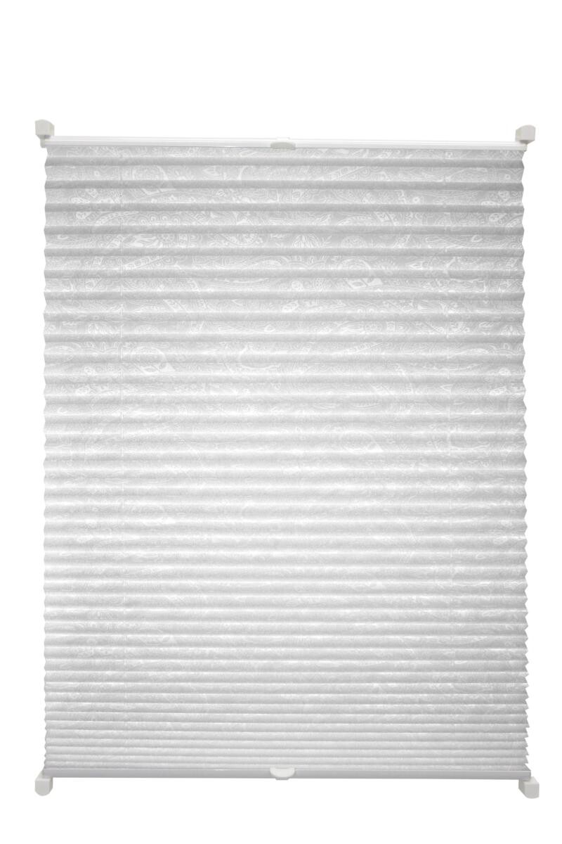 Boviva Spannplissee Paisley weiß B/L: ca. 70x130 cm