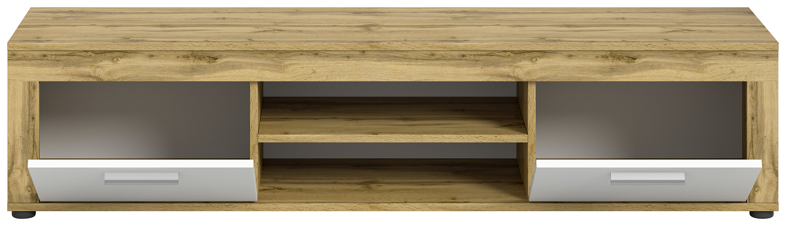 Lowboard Jam Eiche Wotan Nachbildung weiß B/H/T: ca. 160x37x40 cm