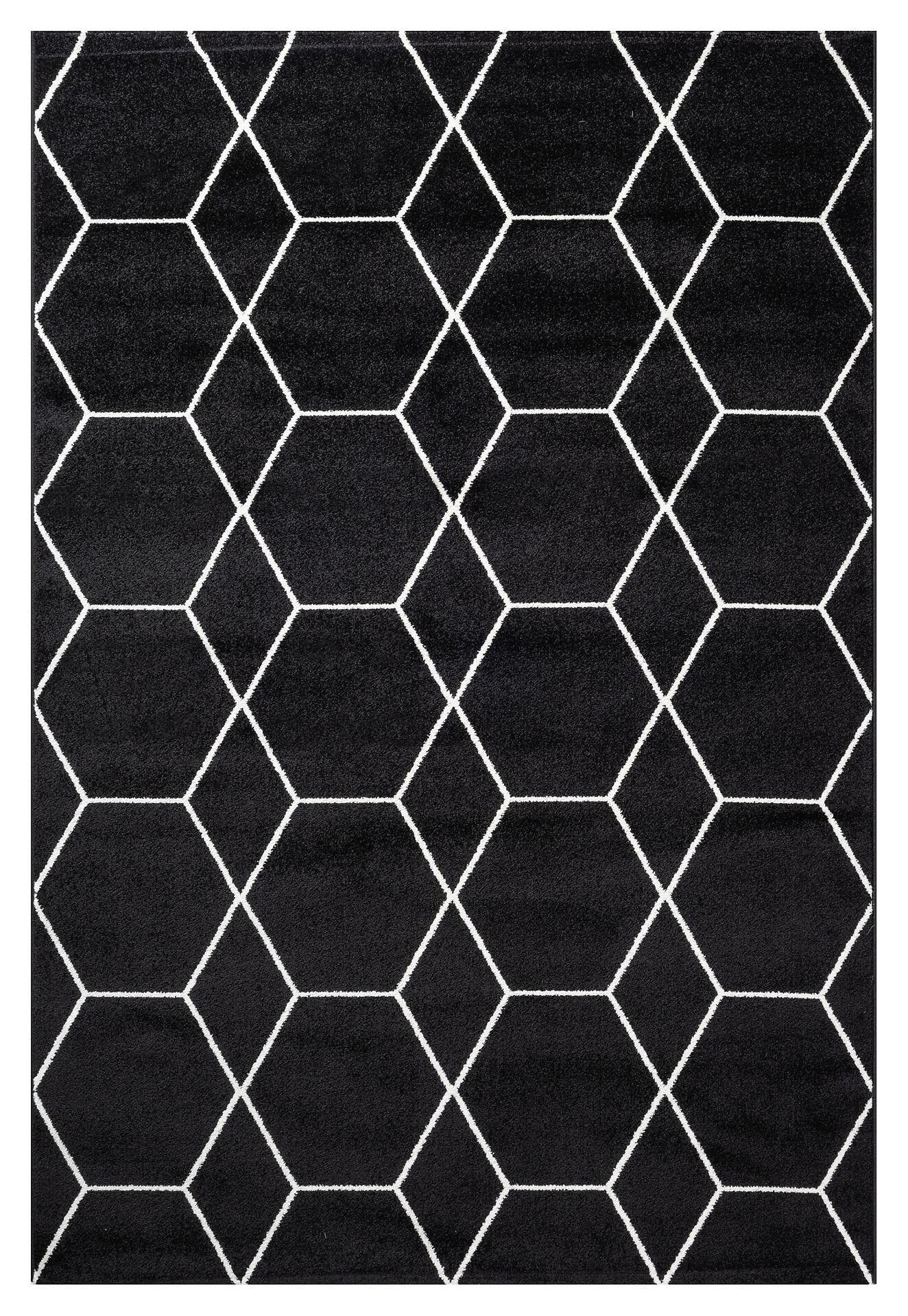 Sanat Teppich Trellis schwarz B/L: ca. 80x150 cm Sanat Teppich Trellis schwarz B/L: ca. 80x150 cm