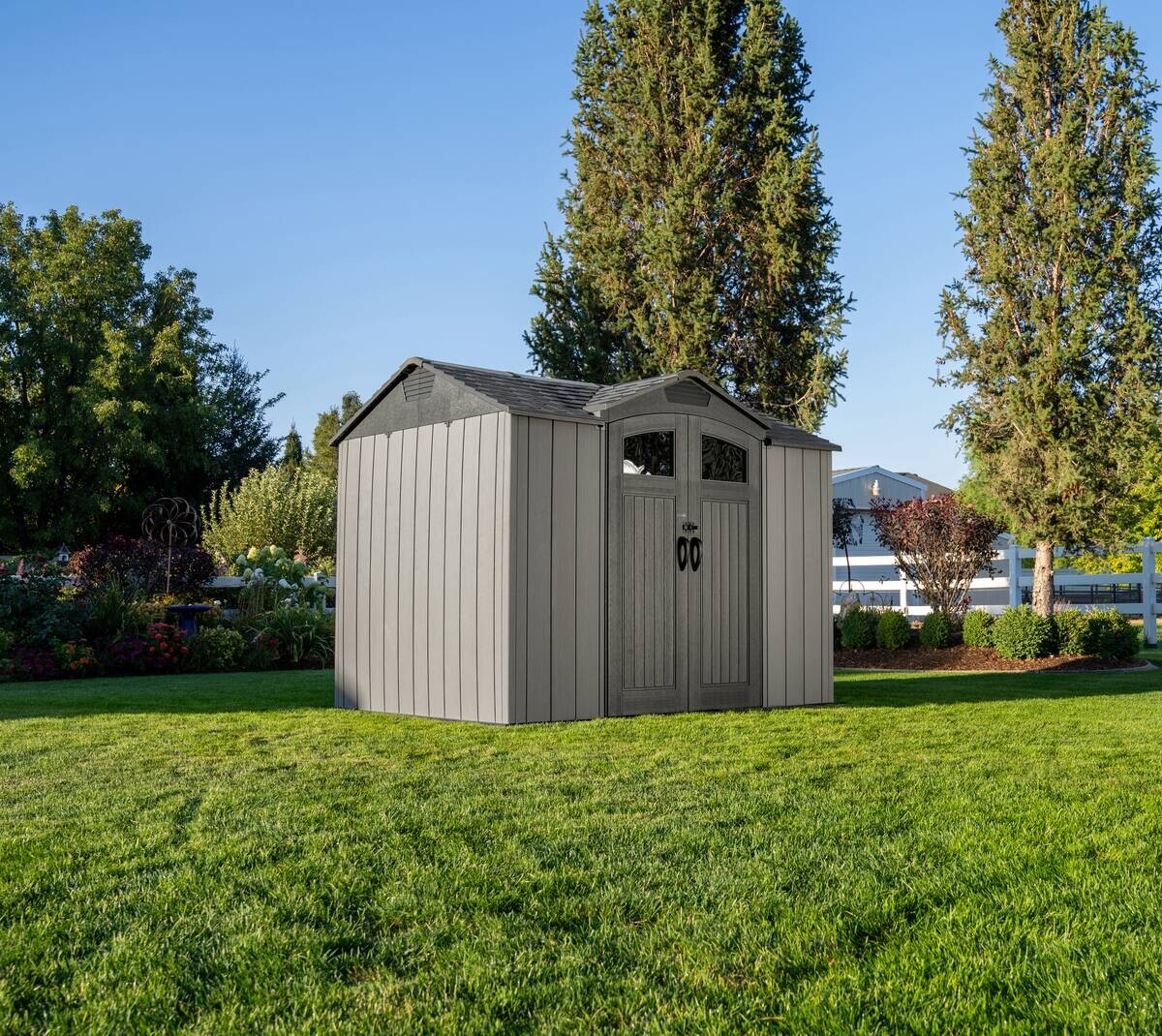 Lifetime Gerätehaus Ohio grau B/H/L: ca. 283,5x264,4x214,1 cm