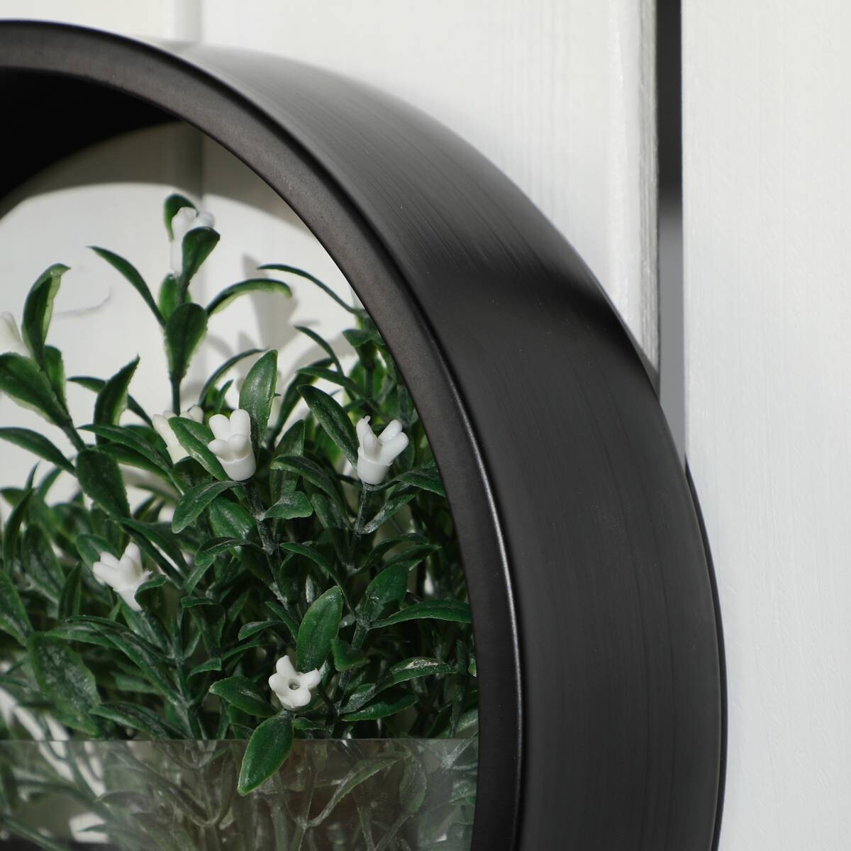 Outsunny Blumentöpfe-Set für die Wand schwarz Stahl B/H/L: ca. 30,5x5x30,5 cm