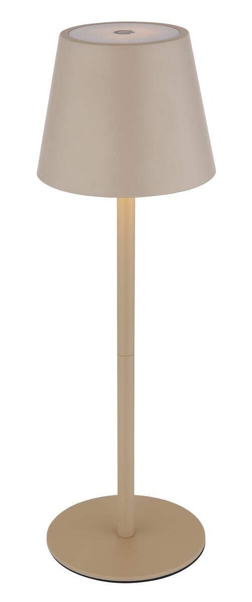 GLOBO LED-Tischleuchte sand Opal schwarz Kunststoff Metall H/D: ca. 36x11,5 cm 1 Brennstellen