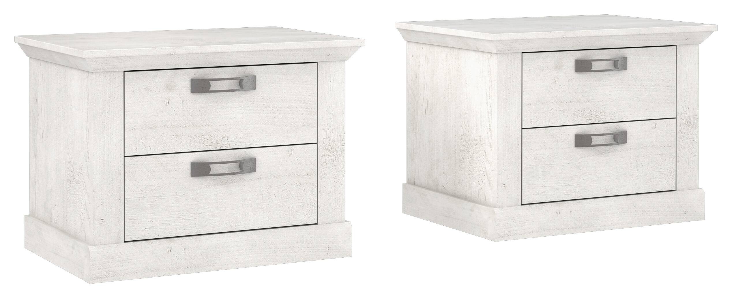 Nachtkonsole weiß Pinie Nachbildung B/H/T: ca. 65,5x47,8x44,9 cm