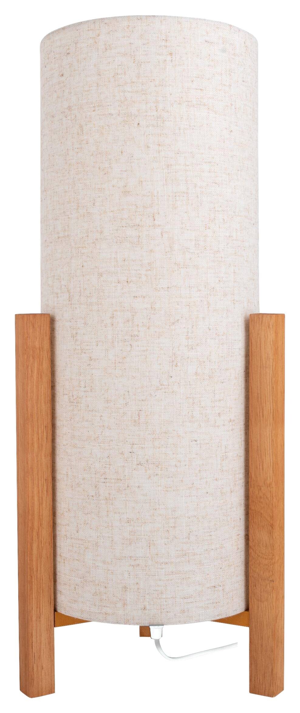 Näve Leuchten Tischleuchte 3193927 natur Textil B/H/T: ca. 22x52x22 cm E27 1 Brennstellen