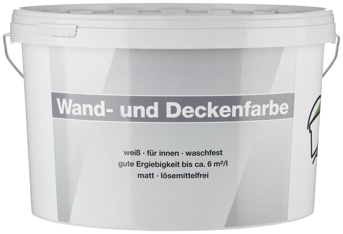 Raumfarbe Wand- und Deckenfarbe weiß ca. 10 l