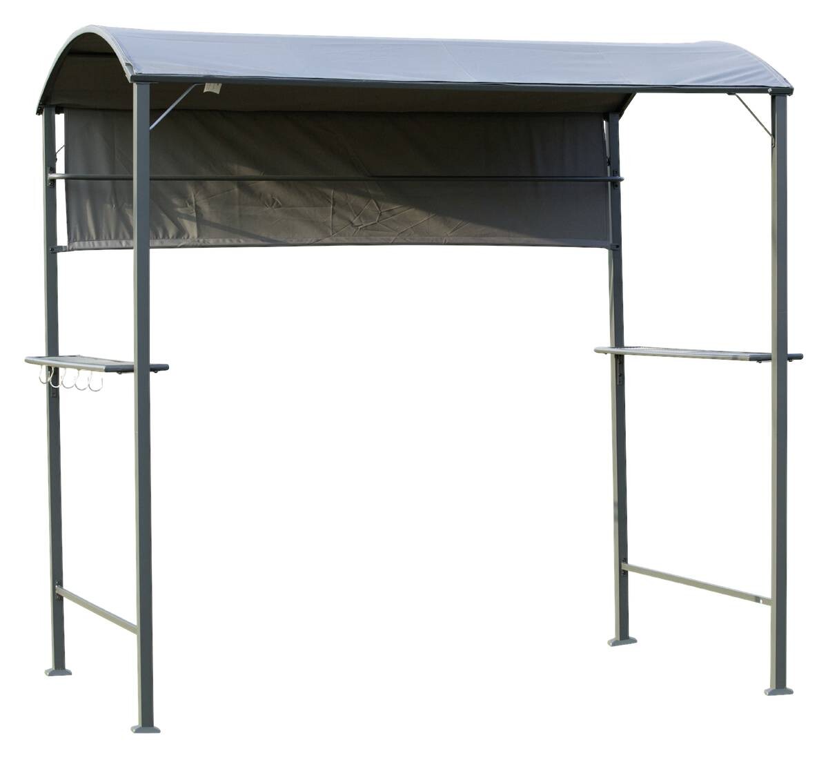 Outsunny Grillpavillon schwarz Metall B/H/L: ca. 138x216x218 cm